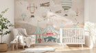 Design ZX0557 — Papier peint Cirque chapiteaux montgolfieres avions enfant — Novomur