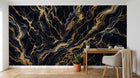 Design A0006 — Papier peint Marbre Noir et Or Luxe - Collection 1 — Novomur