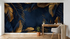 Design A0017 — Papier peint Palmier Tropical Doré Luxe - Collection 2 — Novomur