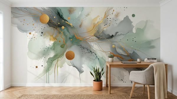 Papier peint Coups de Pinceau - Sur mesure