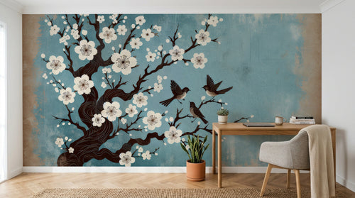 Design A0038 — Papier peint Jungle Tropicale Dense Aquarelle — Novomur