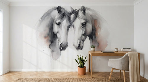 Design A0043 — Papier peint Chevaux — Novomur