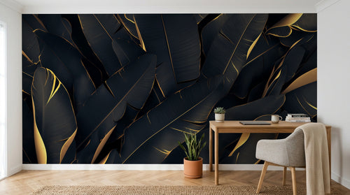 Design A0049 — Papier peint Palmier Tropical Vert - Collection 3 — Novomur