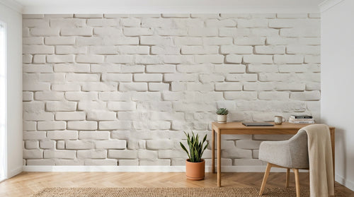 Design A0057 — Papier peint Brique Blanche — Novomur