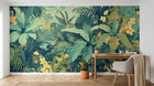 Design A0077 — Papier peint Jungle Tropicale Dense Aquarelle — Novomur