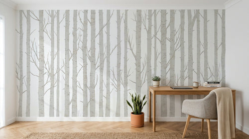 Design A0083 — Papier peint Forêt Bouleaux — Novomur