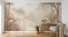 Design A0086 — Papier peint Palmier Tropical Vintage Sépia — Novomur
