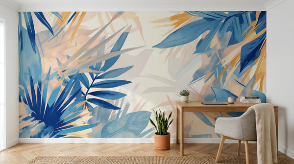 Papier peint Palmier Tropical Vert - Collection 1 - Sur mesure