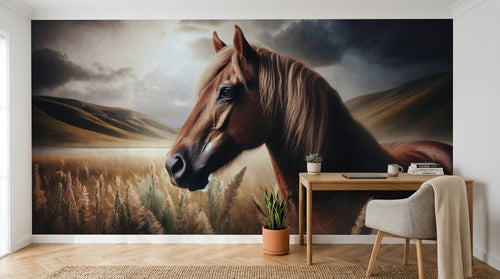 Design A0117 — Papier peint Chevaux — Novomur