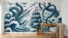 Design A0123 — Papier peint Mont Fuji et Hokusai — Novomur