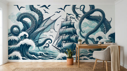Design A0123 — Papier peint Mont Fuji et Hokusai — Novomur
