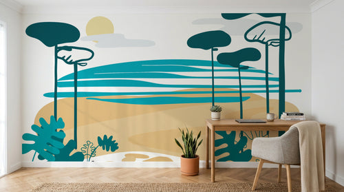 Design A0130 — Papier peint Paysage Plage et Mer — Novomur