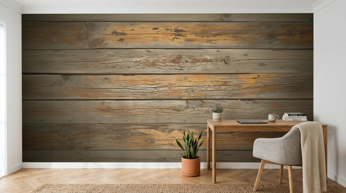 Design A0138 — Papier peint Bois Rustique Brun - Collection 2 — Novomur