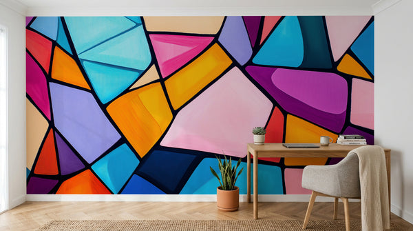 Papier peint Géométrique Triangles et Losanges - Collection 2 - Sur mesure
