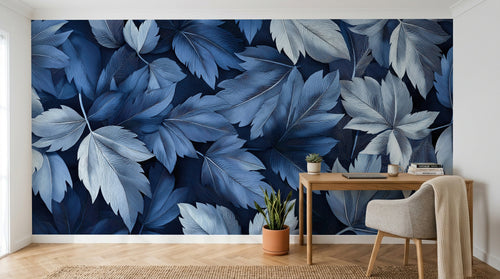 Design A0148 — Papier peint Botanique Feuilles Sombres — Novomur