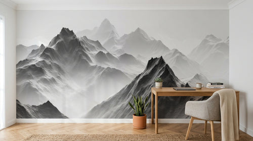 Design A0160 — Papier peint Paysage Montagne Réaliste — Novomur