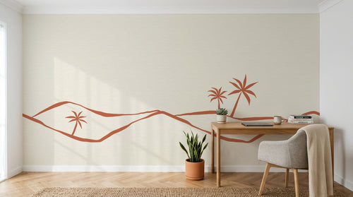 Design A0163 — Papier peint Paysage Désert et Cactus — Novomur