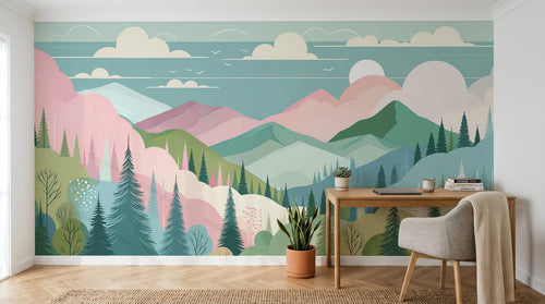 Design A0169 — Papier peint Forêt Pins et Sapins - Collection 2 — Novomur