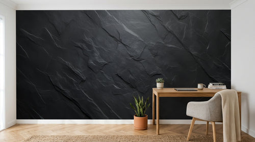 Design A0172 — Papier peint Marbre Noir et Or Luxe - Collection 1 — Novomur