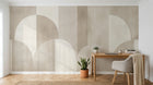Design A0200 — Papier peint Art Abstrait Bauhaus Beige - Collection 1 — Novomur