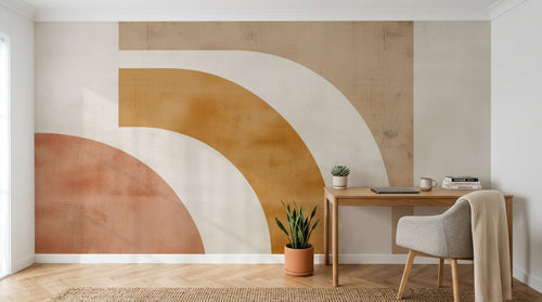 Design A0222 — Papier peint Art Abstrait Bauhaus Coloré - Collection 2 — Novomur