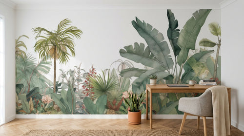 Design A0228 — Papier peint Palmier Tropical & Jungle Dense — Novomur
