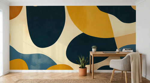 Design A0233 — Papier peint Art Abstrait Bauhaus Coloré - Collection 2 — Novomur