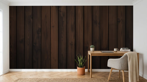 Design A0257 — Papier peint Bois Rustique Brun - Collection 1 — Novomur