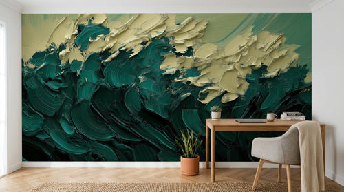 Design A0260 — Papier peint Art Abstrait Vagues et Lignes — Novomur