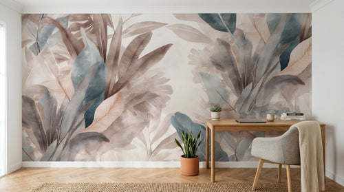 Design A0263 — Papier peint Palmier Tropical Vert - Collection 1 — Novomur
