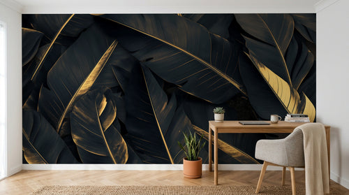 Design A0267 — Papier peint Palmier Tropical Vert - Collection 1 — Novomur
