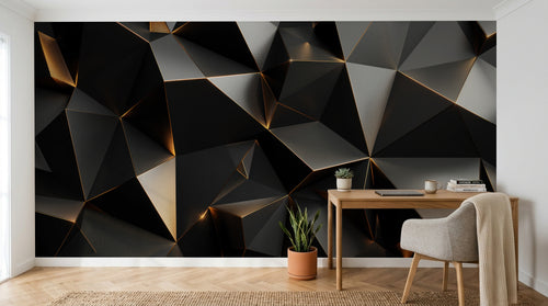 Design A0288 — Papier peint Géométrique Triangles et Losanges - Collection 1 — Novomur