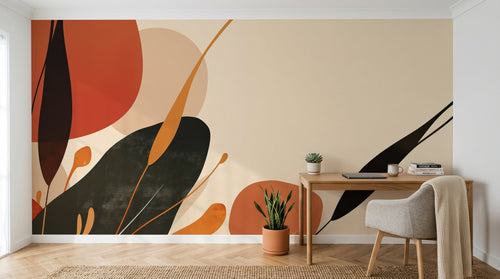Design A0302 — Papier peint Art Abstrait Bauhaus Coloré - Collection 2 — Novomur