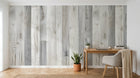 Design A0335 — Papier peint Bois Rustique Blanchi — Novomur