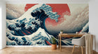 Design A0382 — Papier peint Mont Fuji et Hokusai — Novomur