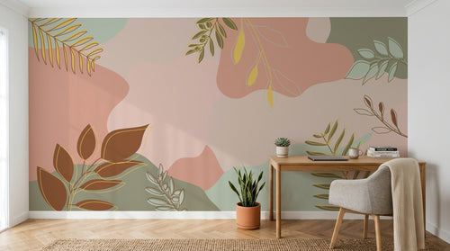 Design A0394 — Papier peint Art Abstrait Bauhaus Coloré - Collection 1 — Novomur