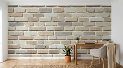 Design A0420 — Papier peint Brique Blanche — Novomur