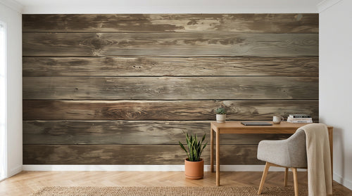 Design A0425 — Papier peint Bois Rustique Brun - Collection 1 — Novomur
