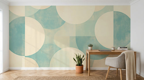 Design A0432 — Papier peint Art Abstrait Bauhaus Coloré - Collection 1 — Novomur