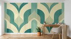 Design A0433 — Papier peint Art Déco Éventails et Or - Collection 1 — Novomur