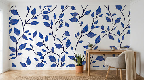 Design A0443 — Papier peint Botanique Feuilles Sombres — Novomur