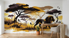 Design A0527 — Papier peint Safari Savane Aquarelle — Novomur