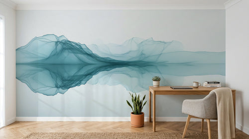 Design A0565 — Papier peint Art Abstrait Vagues et Lignes — Novomur