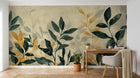 Design A0610 — Papier peint Botanique Feuilles Dorées — Novomur