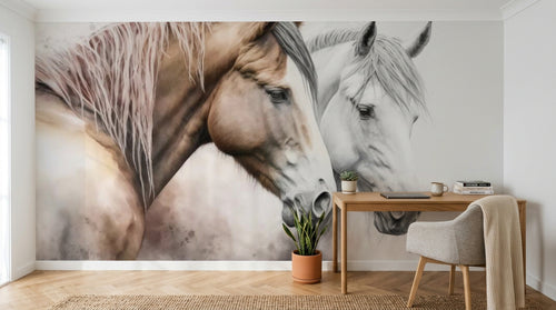 Design A0655 — Papier peint Chevaux — Novomur