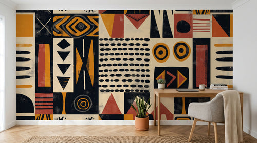 Design A0707 — Papier peint Ethnique Tribal Africain — Novomur