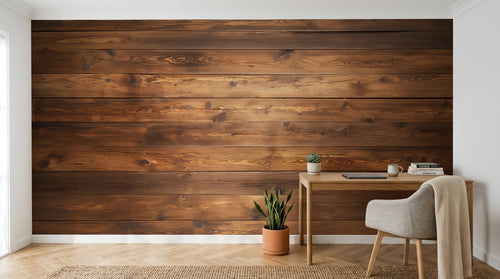 Design A0710 — Papier peint Bois Rustique Brun - Collection 1 — Novomur