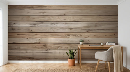 Design A0829 — Papier peint Bois Rustique Brun - Collection 1 — Novomur