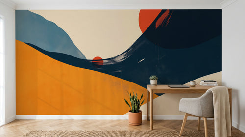 Design A0846 — Papier peint Art Abstrait Bauhaus Coloré - Collection 1 — Novomur