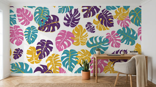 Design A0873 — Papier peint Palmier Tropical Pop Art Vif — Novomur